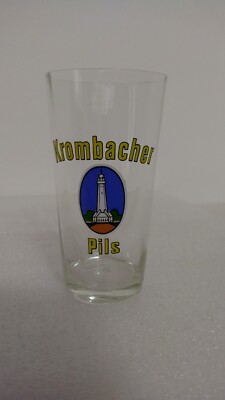 Vtg Krombacher Pils Beer 6 Oz Glass 4.5'' Brauerei Kreuztal Krombach Germany RARE