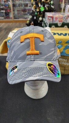 NWT NCAA TENNESSEE VOLUNTEERS GRAY LOGO FLEX FIT CAP HAT ADIDAS S-M L-XL