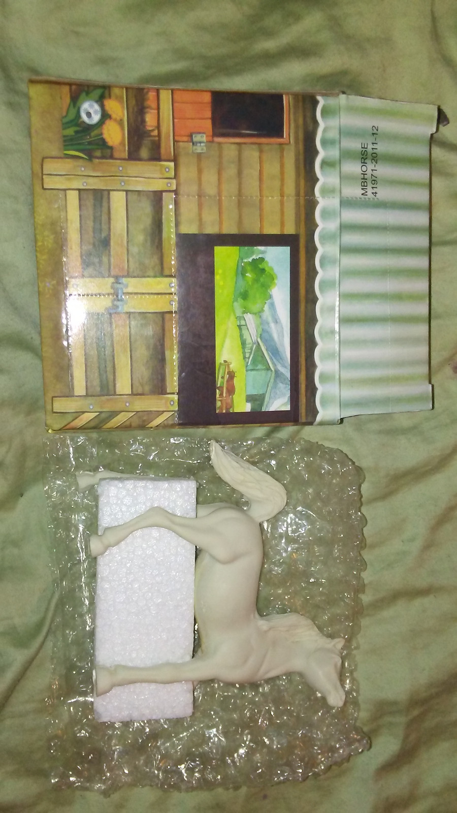 three porcelain horses to paint new in boxes