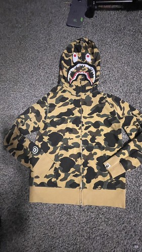 BAPE A Bathing Ape 1st Camo PONR Shark Full Zip Hoodie Japan