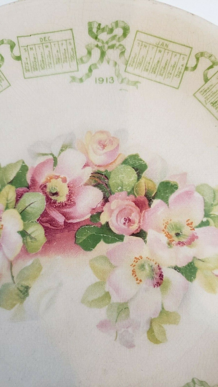 VINTAGE 1913 ADVERTISING CALENDAR PLATE ROSSI & ANDERSON CO. ST HELENA, CA