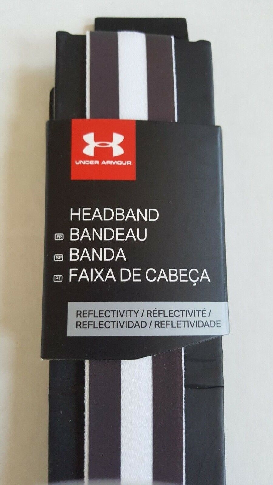 Under Armour Women's Reflective Headband Purple and White New