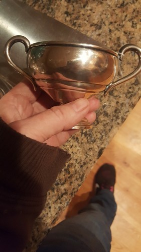 Atkins Sterling Silver Creamer And Sugar Bowl