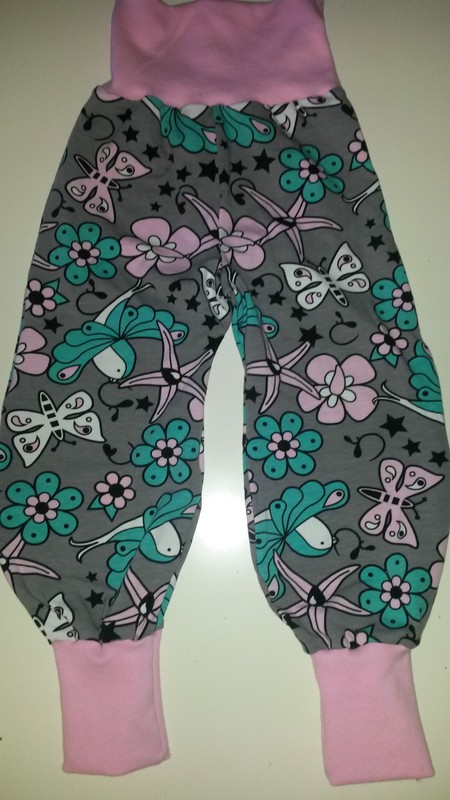 Pumphose Neu Gr 50-140, Blumen/VÃ¶Gel, Dawanda, Unikat, Handmade