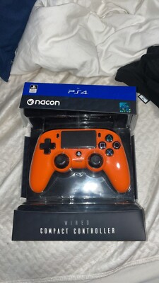 Nacon Compact Wired Controller (PS4) (ORANGE) NEW (read desc)