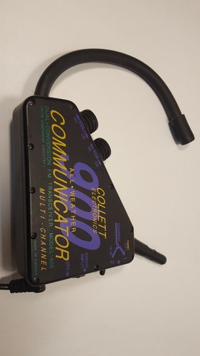 Helmet Communicator 900 by Collett - all weather multi-channel w/ Battery Pack