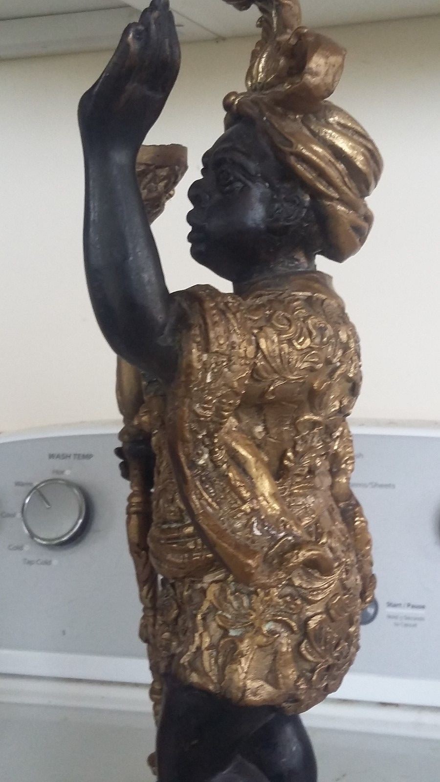 Genuine ANTIQUE 1700's BLACKAMOOR Sculpture 17