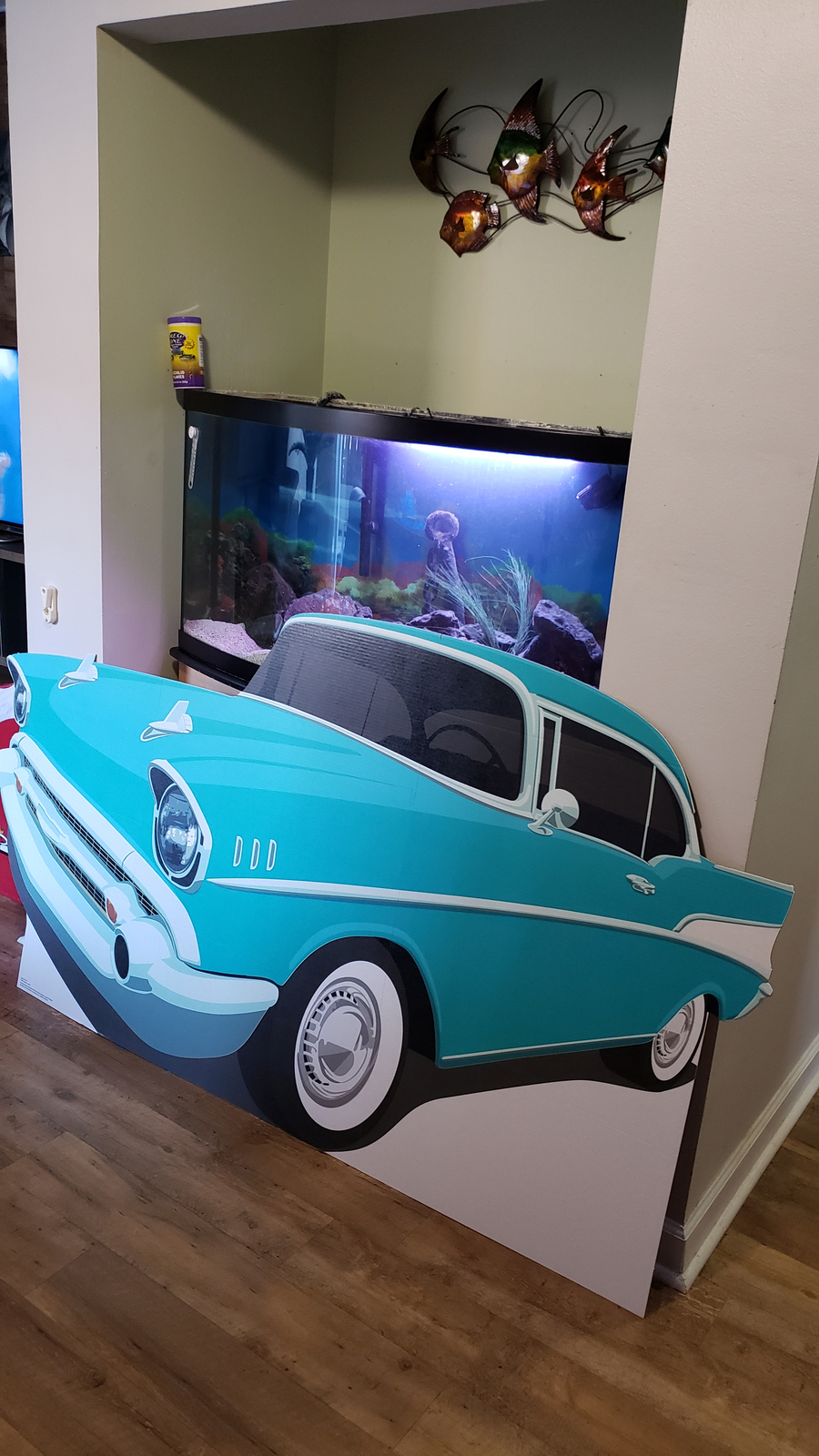 1950s CHEVY CARDBOARD CUTOUT Standup Standee Poster Fifties Classic 57