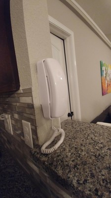 AT&T 210 Basic Trimline Corded Phone, No AC Power Required, Wall-Mo... BRAND NEW