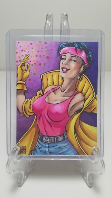 ACEO Original Art Sketch Card w/ Signed COA Sexy Pinup A Spark of Jubilation