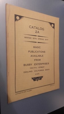 CATALOGUE 2A WINTER 1976-SPRING 1977 MAGIC PUBLICATIONS USA 1976 BE