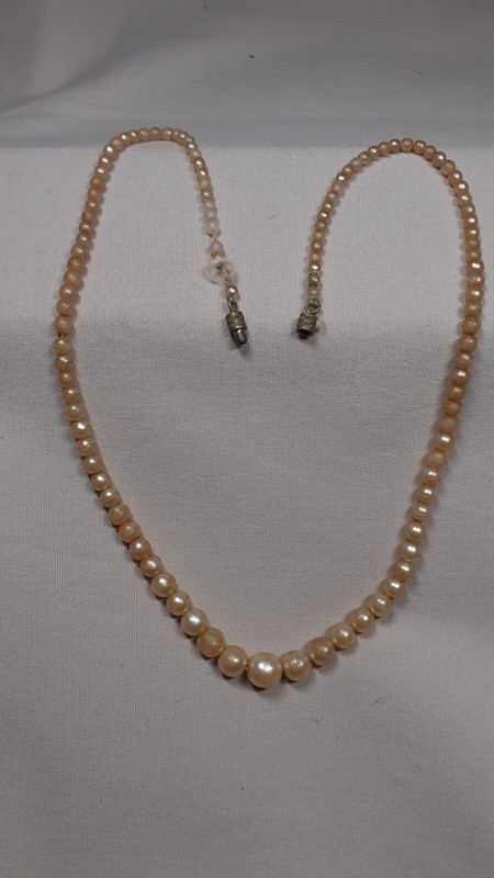 Collier Ancien Perles En DÃ©GradÃ©Es C23