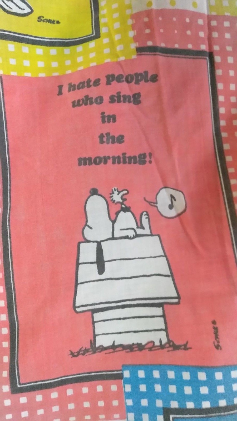 Vintage 1970 Peanuts Schultz Charlie Brown Flat Fitted Twin Sheet 3 Pc Set Sears