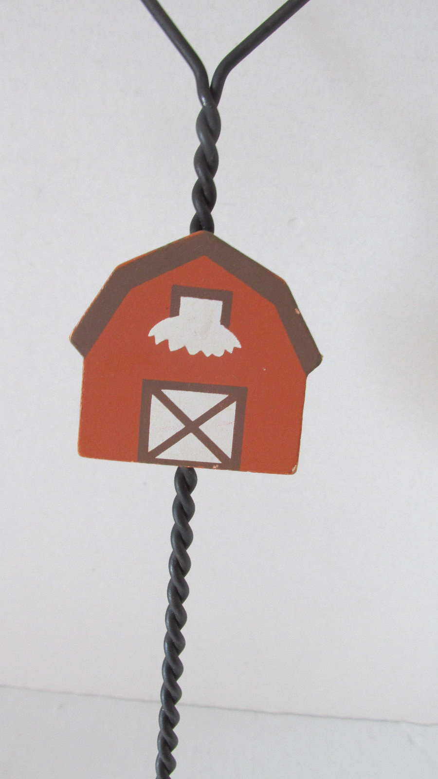 Folk Art Country Black Metal & Wood Handle Wire Rug Beater~Heart & Barn~18