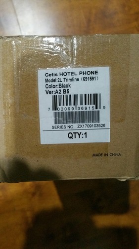 Cetis TeleMatrix 2L Trimline TLM-69159 Hotel Phone 69159 Black