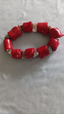 Armband Korallen mit Perlmutt.