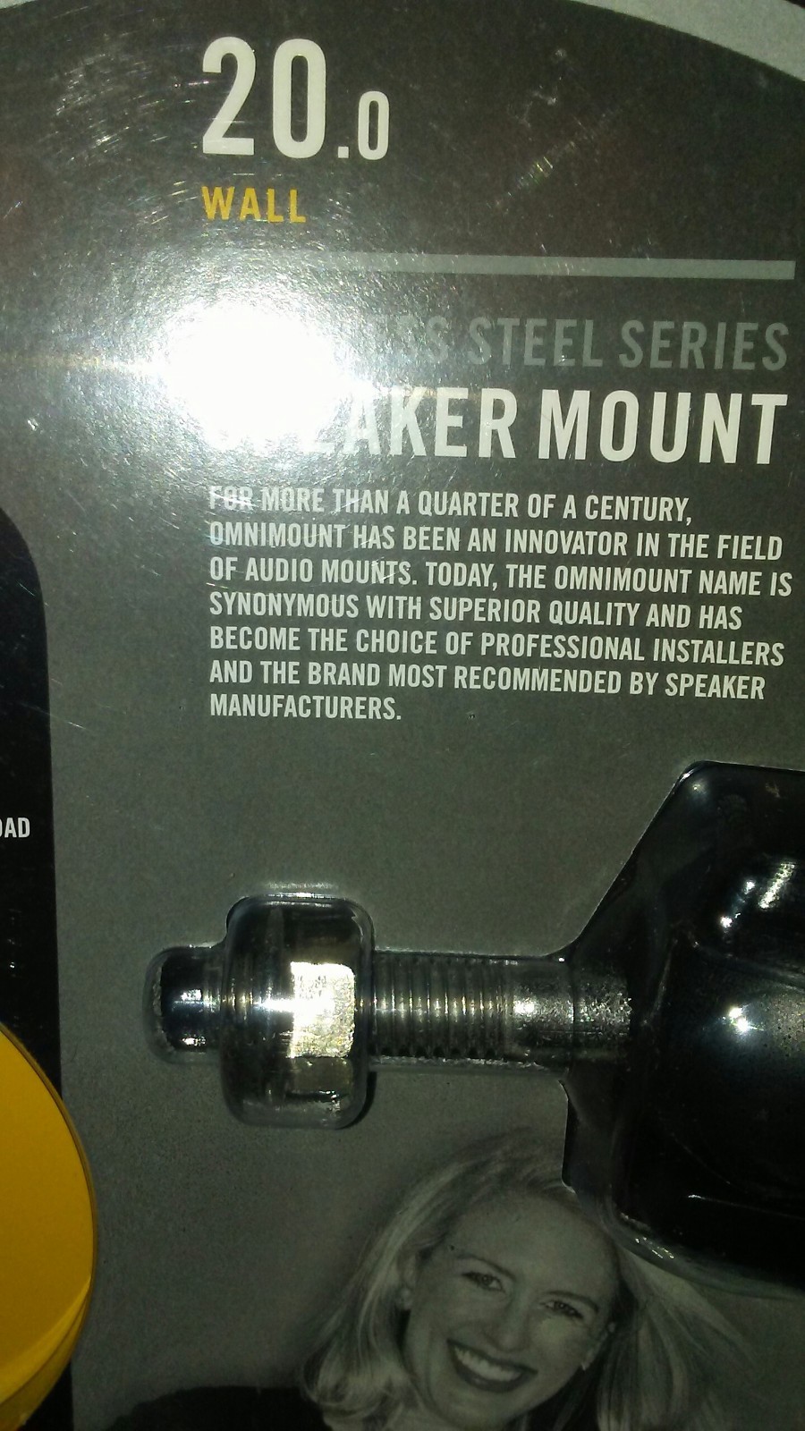 Omni Mount Stainless Steel Series Speaker Mount 20.0 wall