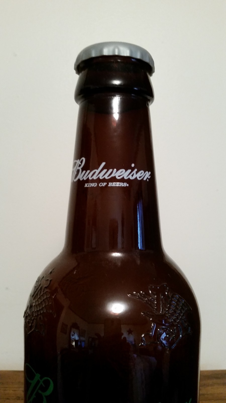Budweiser 2001 Mardi Gras Glass Bottle Bank
