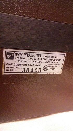 VINTAGE gaf DUAL 8mm SUPER 8mm AUTMATIC LOAD( 1333)