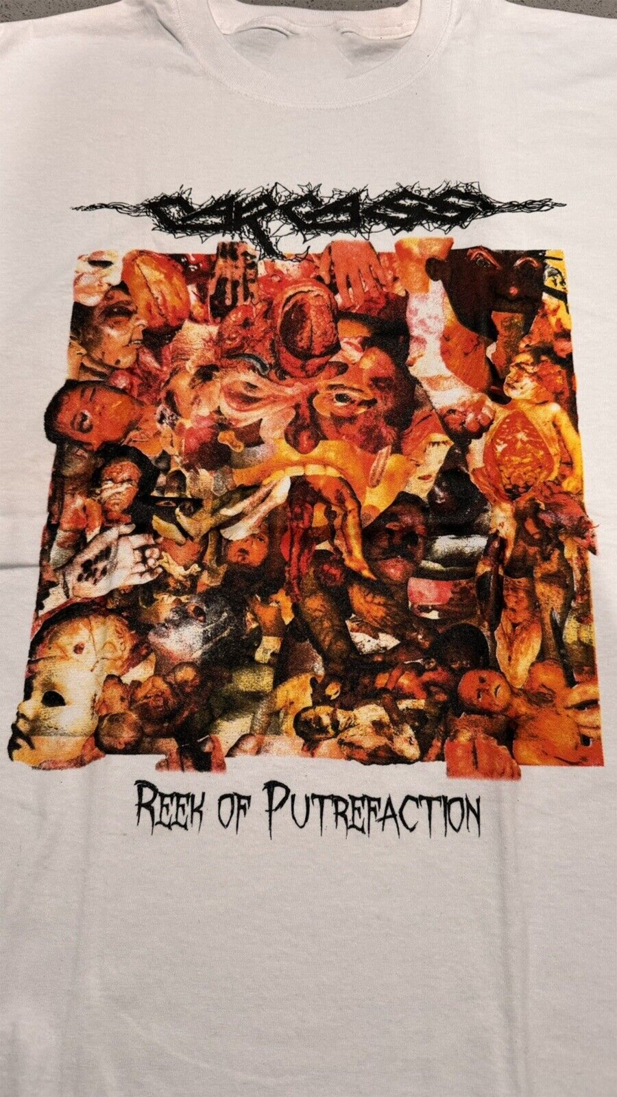 Carcass Reek Of Putrefaction T Shirt White Size S-5XL NL2711