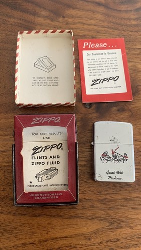 Vintage RARE 1949-50 GRAND HOTEL ZIPPO IN ORIGINAL CANDY
