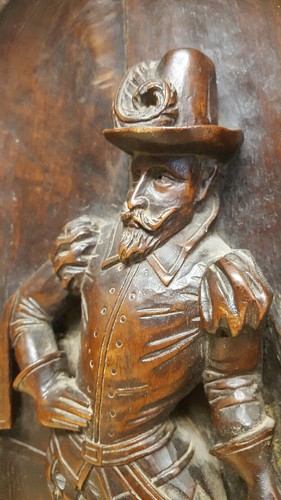 19th Century French Carved Walnut Panels. Architectural Salvage. Trubadors