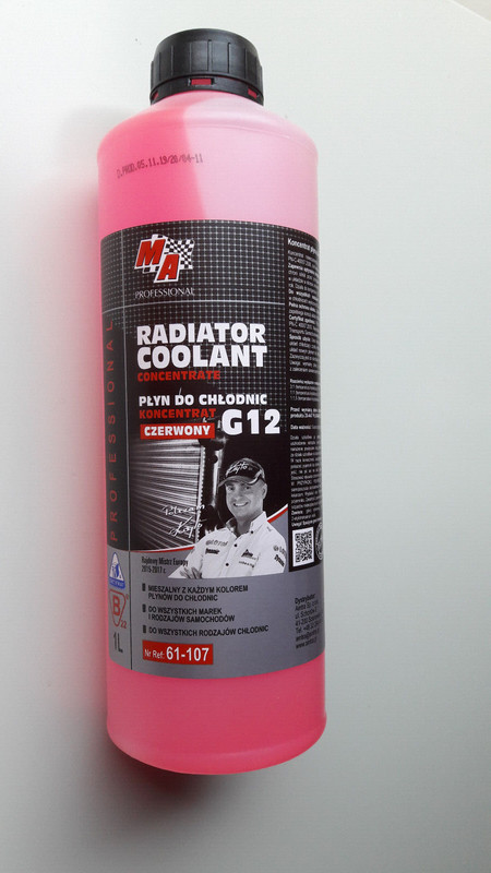 Ma Professional KÃ¼Hlmittel KÃ¼Hlerfrostschutz 1l Rot Antifreeze G12 Konzentrat