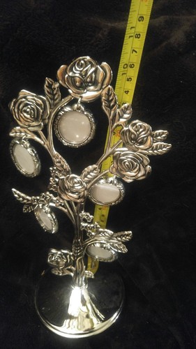 VINTAGE Photo Tree Silver Plated Rose Design New In the Box Holds 10 Photos