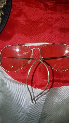 VINTAGE BAUSCH LOMB AVIATOR / SHOOTING GLASSES YELLOW