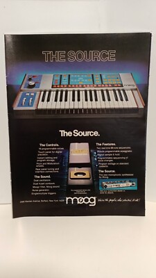 MOOG SYNTHESIZERS THE SOURCE  - 1981 - 10X8 - PRINT AD  t5
