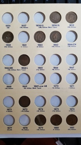 Flying Eagle & Indian Head Cents Book 1856-1909 -37 Coins