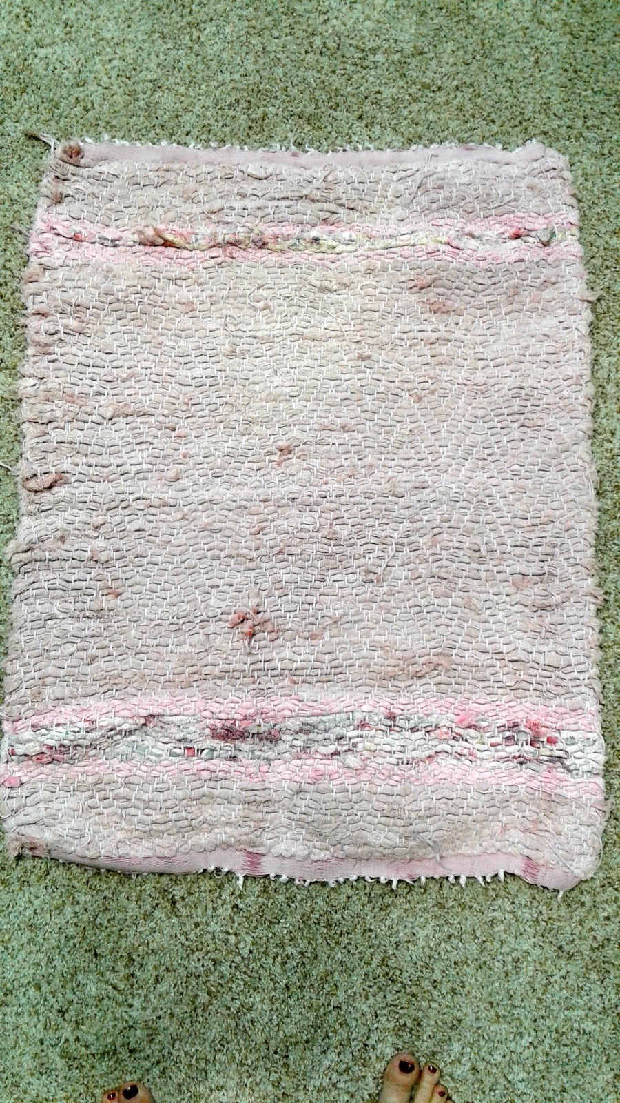 Vintage Rag Rug - Pinks - 33