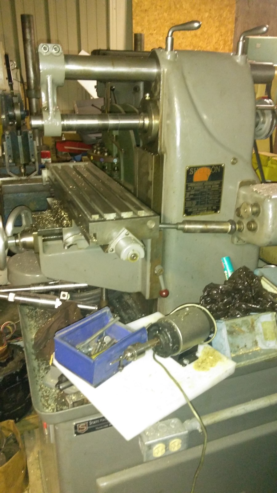 SHELDON No.0 Milling Machine  PRAZI VERTICAL HEAD Arbor Support and Arbor,VISE