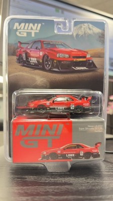 ミニカー Mini gt ER34 RED LBWK 1/64 MINI GT Nissan LB-ER34 Super Silhouette SKYLINE Red