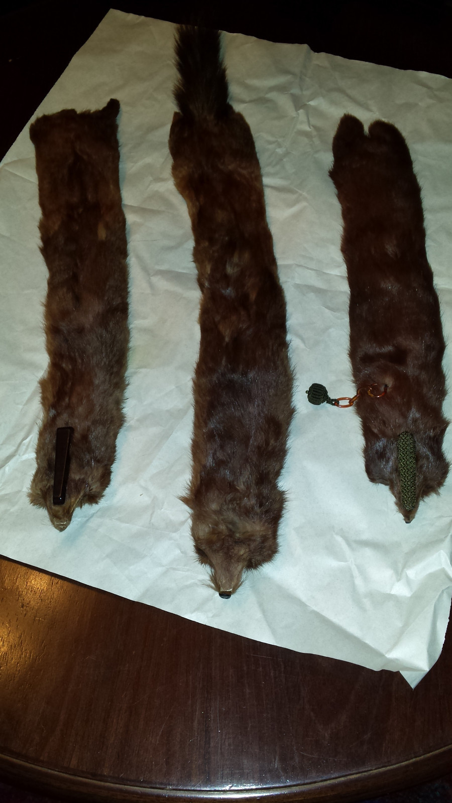 Vintage Genuine Fox Fur Collar Shawl 3 Pelts