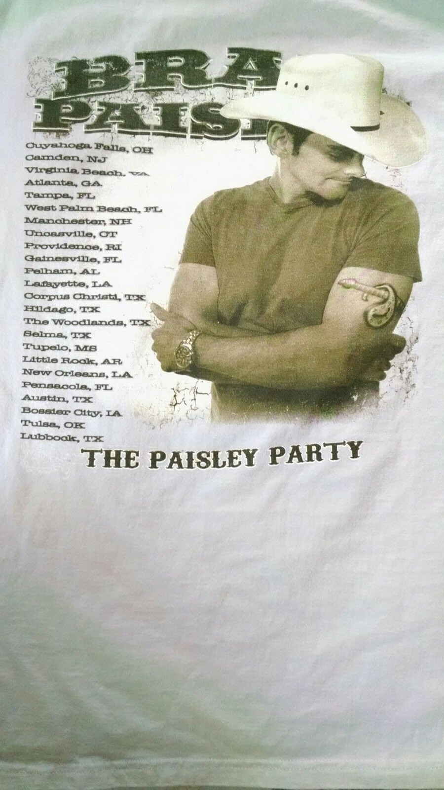 Brad Paisley 2008 Concert T-Shirt 
