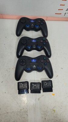 3 Logitech PlayStation 3 PS2  G-X2D11 Wireless Controller + Dongles
