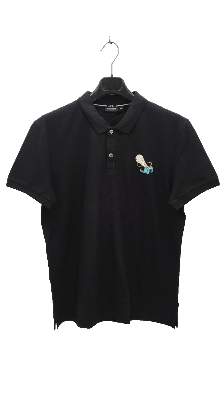 J. LINDEBERG sz L T-SHIRT POLO NECK SHORT SLEEVES 1/4 LUXURY