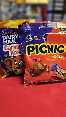12pc Picnic 180g Milk Chocolate Sweet Wafer, 12pc Caremello Koala Cadbury packs 