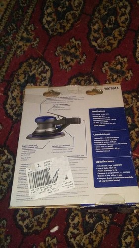 Kobalt 6 Inch Palm Air Sander Vac Non Vac. 10000 Rpm 90 Psi. Brand New.