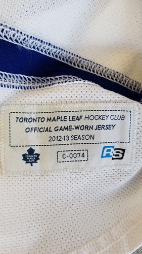 Toronto Maple Leafs GAME WORN Jersey Carl Gunnarsson Away Real Sports LOA