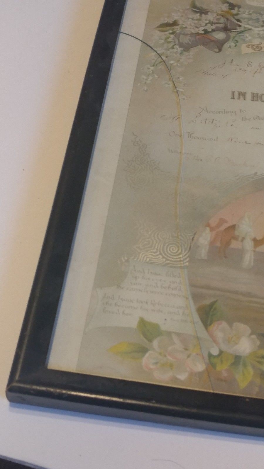 1934 Antique Marriage Certificate Correll Dietrich Akron Lancaster Pennsylvania