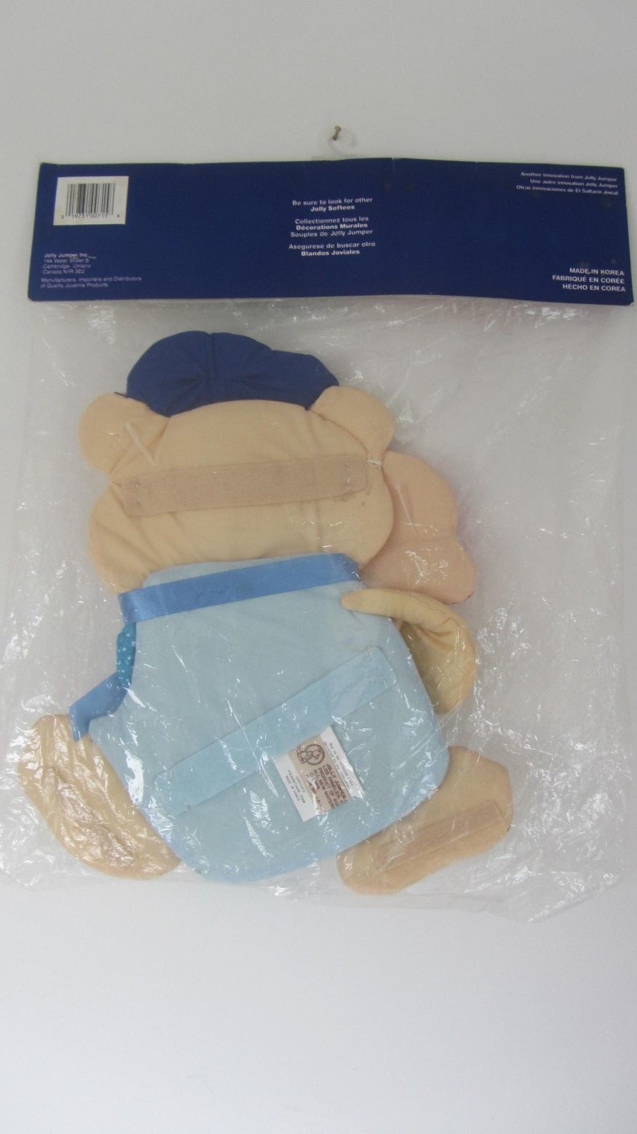 VINTAGE 1985 JOLLY SOFTEES SOFT SCULPTURE WALL HANGING  IN ORIGINAL SEALED PACK