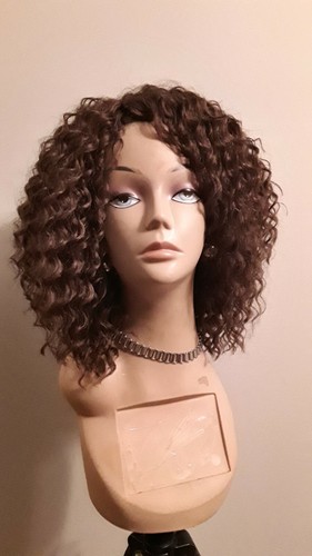 New Handmade Freetress Deep Twist Crochet Wig w/lace Part color #33