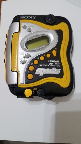 SONY SPORTS WM-FS420 FM AM Walkman Cassette Player Mega Bass Working!