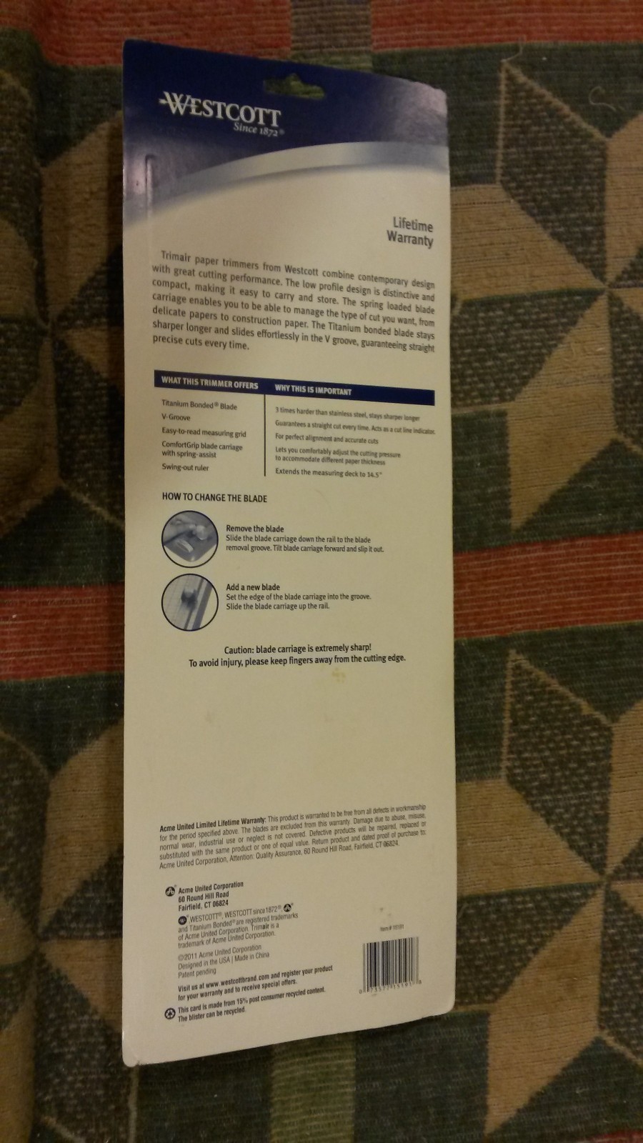 Westcott TrimAir Titanium Rotary Paper Trimmer - 15191