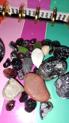 Large Lot Of Natural Stone For Jewelry Making Apache Tears And Estate Bits Glass