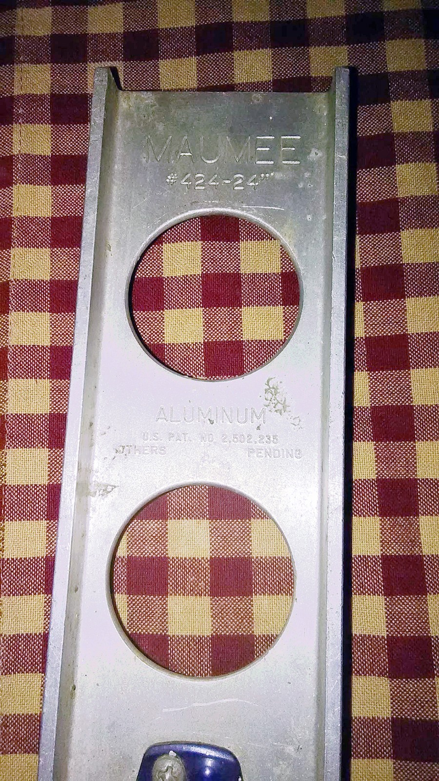 Vintage Maumee Anodized Aluminum Level No 424 24” Long