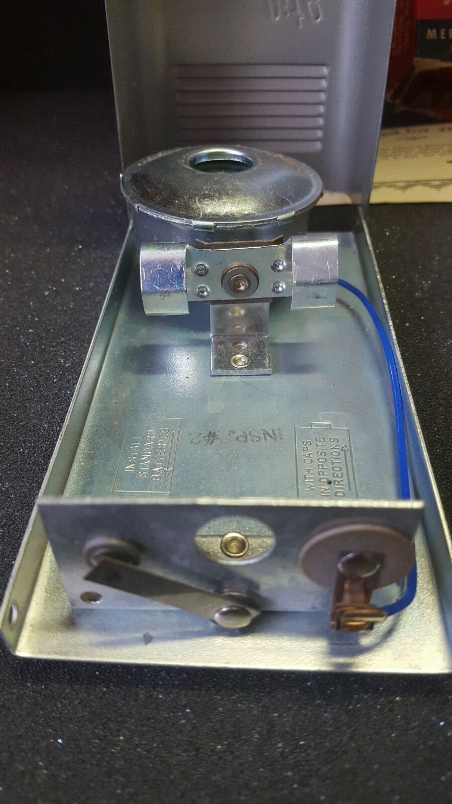 VINTAGE 1950s MERLITE FIRE ALARM IN BOX NOS GREAT COLOR FOR DISPLAY