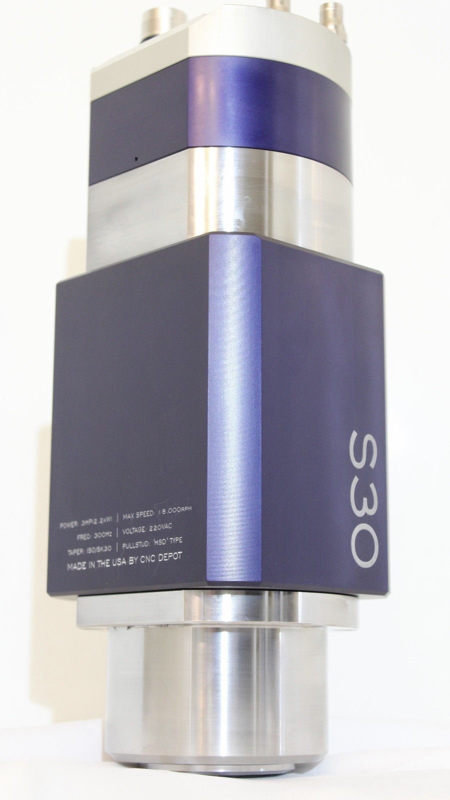 S30 3hp 2.2kw 18,000rpm ISO30 220V ATC CNC Router Machine Spindle, USA MADE!